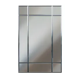 Rectangular mirror in chrome